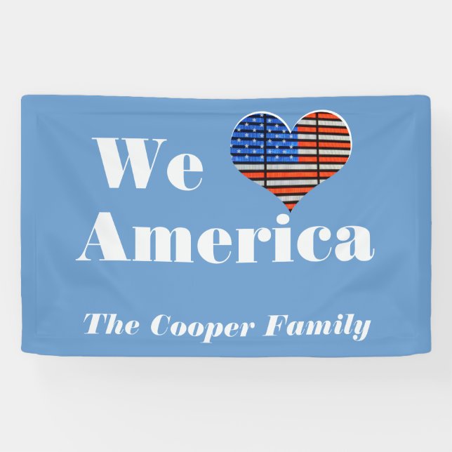 Wir Liebe Amerika Banner (Horizontal)