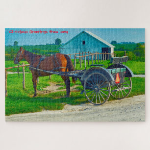 Wir Liebe Amish Carraiges in Iowa. Jigsaw Puzzle