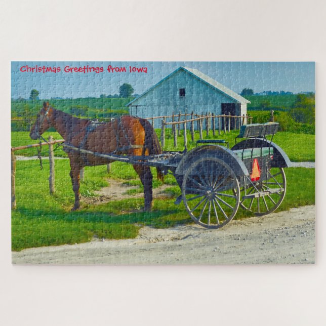 Wir Liebe Amish Carraiges in Iowa. Jigsaw Puzzle (Horizontal)