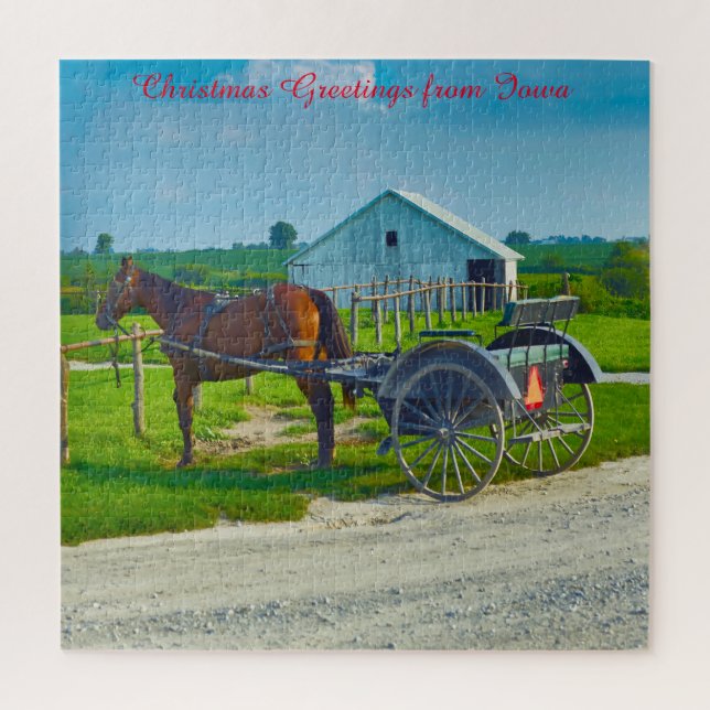 Wir Liebe Amish Carraiges in Iowa. Jigsaw Puzzle (Vertikal)