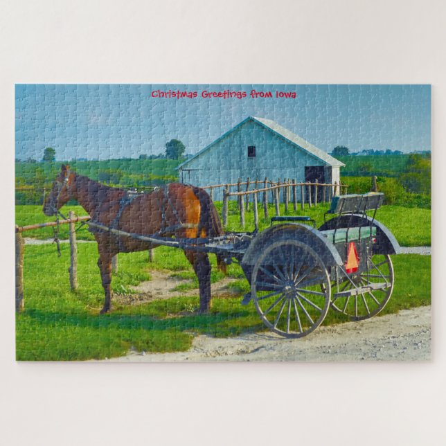 Wir Liebe Amish Carraiges in Iowa. Jigsaw Puzzle (Horizontal)