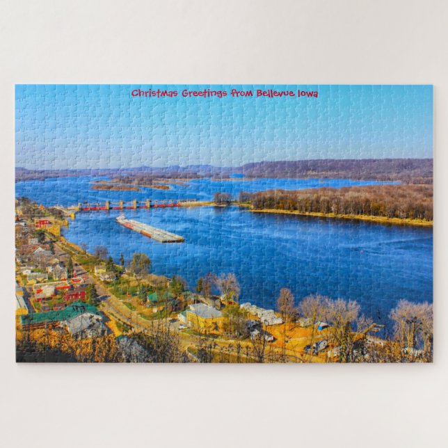 Wir Liebe Bellevue Iowa. Jigsaw Puzzle (Horizontal)