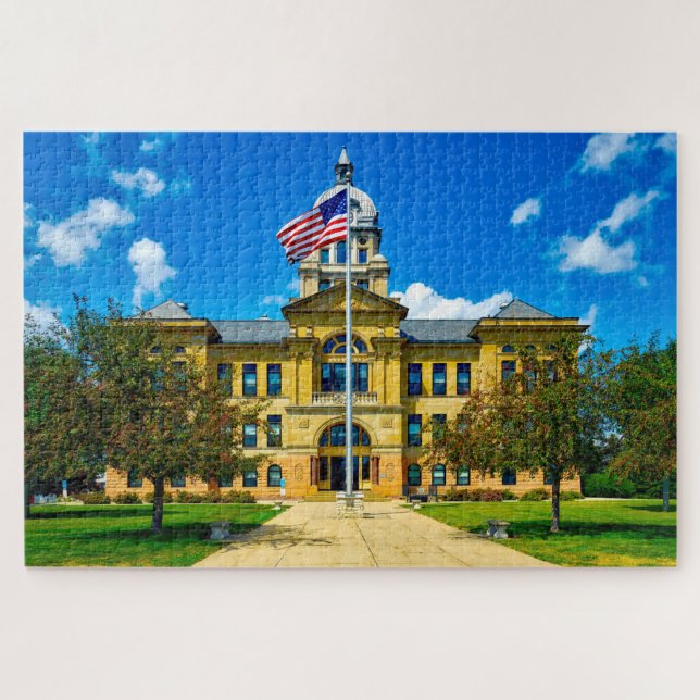 Wir Liebe Benton Landkreis Iowa. Puzzle (Horizontal)