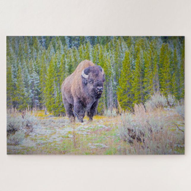 Wir Liebe Bison in Wyoming Puzzle (Horizontal)