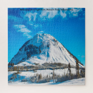 Wir Liebe Bunsen Peak Yellowstone. Jigsaw Puzzle