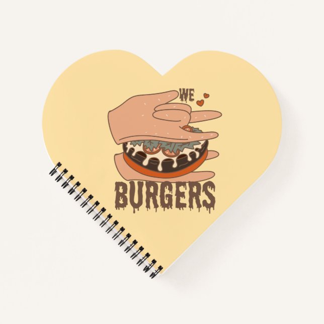 Wir Liebe Burgers - Burger Liebe - ASL ILY Obsessi Notizbuch (Vorderseite)