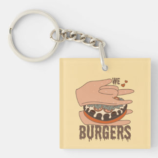 Wir Liebe Burgers - Burger Liebe - ASL ILY Obsessi Schlüsselanhänger