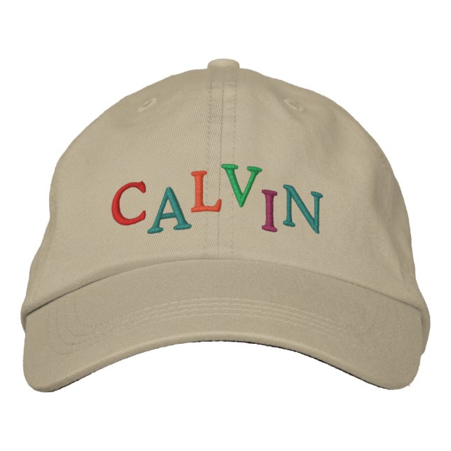 Wir Liebe CALVIN Racing Cap Bestickte Baseballkappe (Vorderseite)