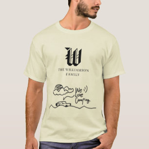 Wir Liebe Camping Auto auf Rocky Road Sketch T-Shirt