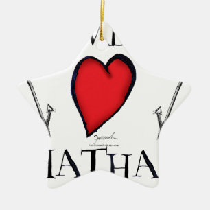 wir Liebe chatham Keramik Ornament