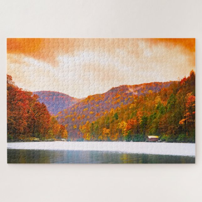 Wir Liebe Cheat Lake West Virginia. Puzzle (Horizontal)