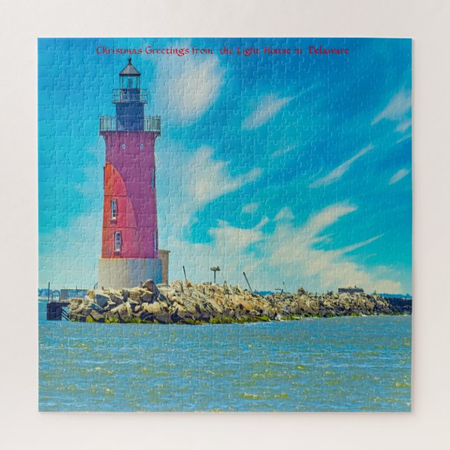 Wir Liebe das Light House Delaware Jigsaw Puzzle (Vertikal)