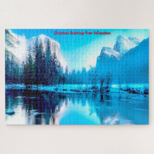 Wir Liebe den Winter in Yellowstone. Jigsaw Puzzle