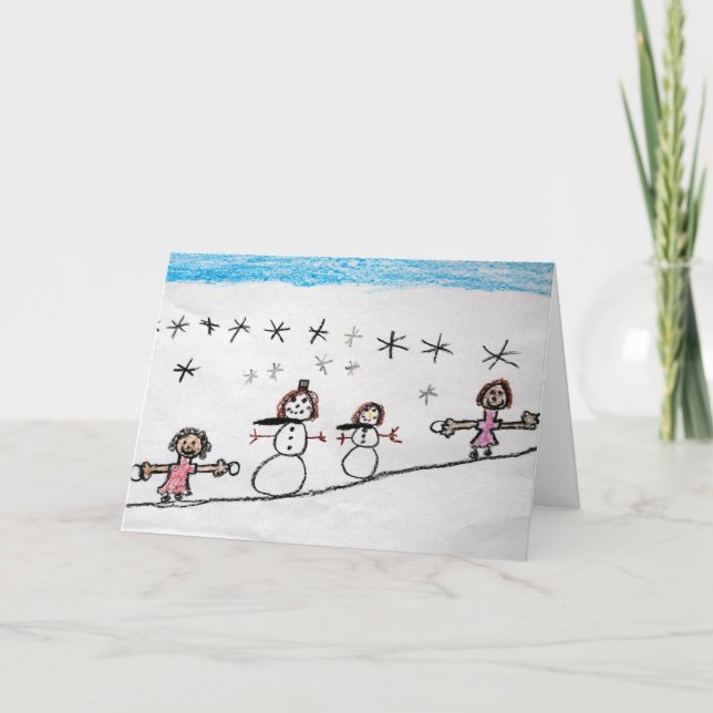 Wir Liebe der Schnee Feiertagskarte (Vorderseite)