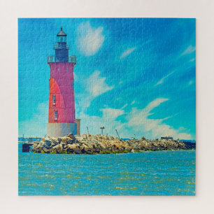 Wir Liebe des Light House Delaware Puzzle