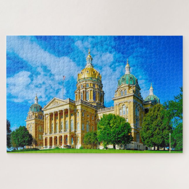 Wir Liebe Des Moines Iowa. Puzzle (Horizontal)