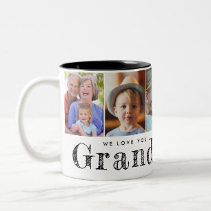 Wir Liebe dir Großmutter Großkinder Fotos Zweifarbige Tasse