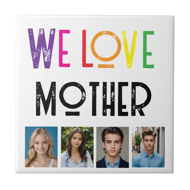 WIR LIEBE GIFT, BEARBEITEN SIE FOTO HINZUFÜGEN FLIESE (Vorderseite)