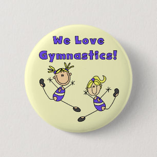 Wir Liebe-Gymnastik-T-Shirts und Geschenke Button