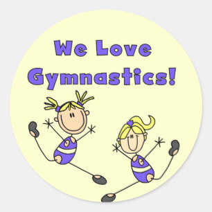 Wir Liebe Gymnastik Tshirts und Geschenke Runder Aufkleber