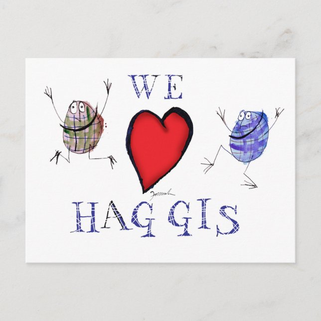 Wir Liebe haggis Postkarte (Vorderseite)