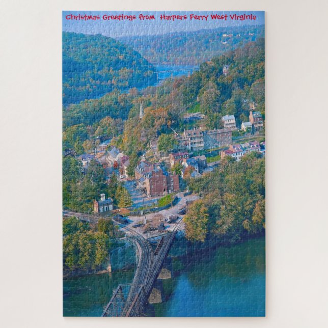 Wir Liebe Harpers Ferry West Virginia. Jigsaw Puzz Puzzle (Vertikal)