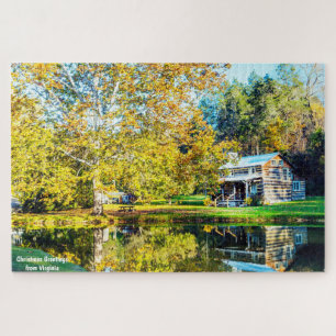 Wir Liebe Holzhütten West Virginia. Jigsaw Puzzle