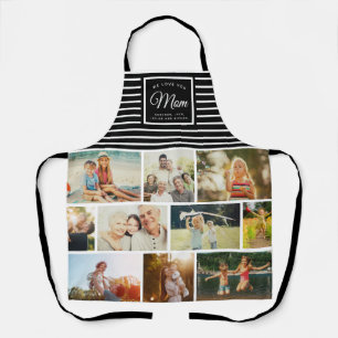 WIR LIEBE IHNEN MAMA Familienfoto Collage Script M Schürze