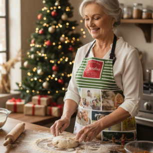 WIR LIEBE IHNEN MAMA Familienfoto Weihnachtsfeiert Schürze