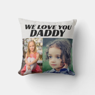 WIR LIEBE IHNEN VATER FOTO DURCH PILLOW KISSEN