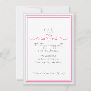 Wir Liebe Ihrer "Support Business Valentine's Day Einladung