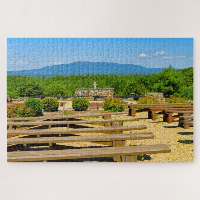 Wir Liebe Kathedrale der Pines New Hampshire Puzzle (Horizontal)