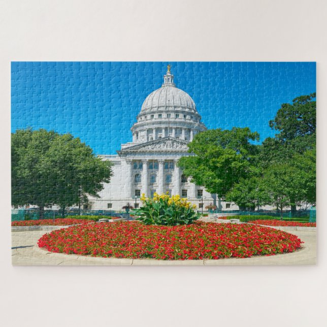 Wir Liebe Madison Wisconsin. Puzzle (Horizontal)