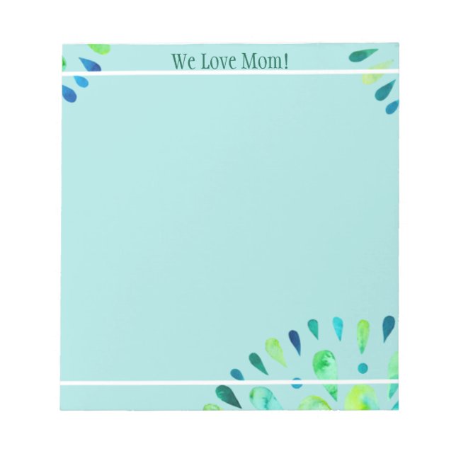 Wir Liebe Mama Notizblock (Vorderseite)