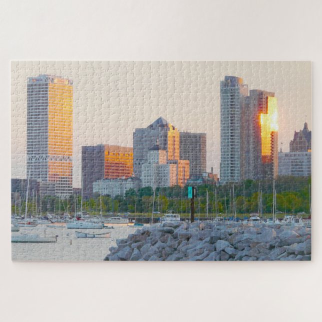 Wir Liebe Milwaukee Wisconsin. Puzzle (Horizontal)
