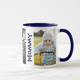WIR LIEBE MOMMY Custom Kids 3 Fotos Mütter Tag Tas Tasse