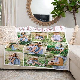 Wir Liebe Mummy Pink Mother Day Foto Collage Fleecedecke