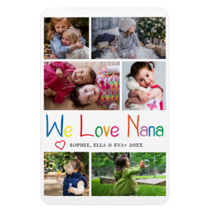 Wir Liebe Nana Foto Collage Magnet