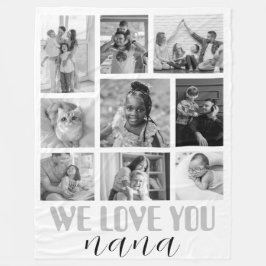 Wir Liebe Nana Oma Foto Collage Fleecedecke