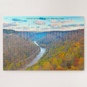Wir Liebe New River Gorge West Virginia. Jigsaw Pu Puzzle