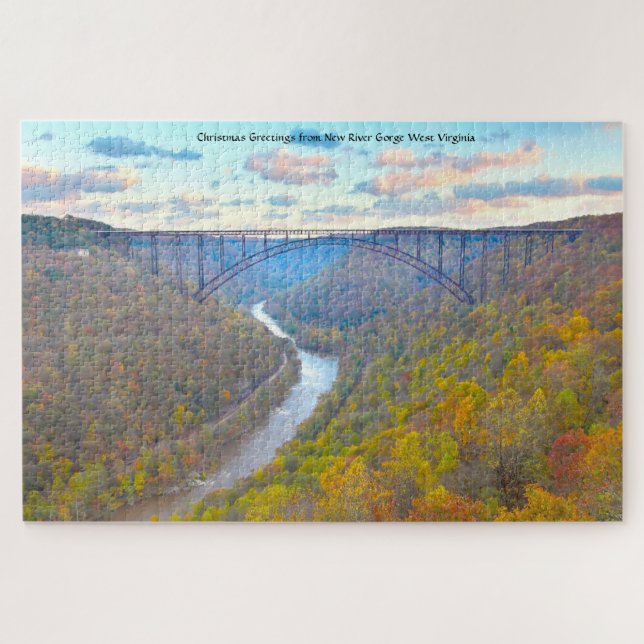Wir Liebe New River Gorge West Virginia. Jigsaw Pu Puzzle (Horizontal)