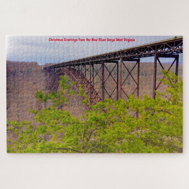 Wir Liebe New River Gorge West Virginia. Jigsaw Pu Puzzle (Horizontal)