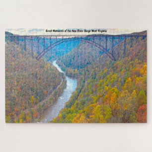 Wir Liebe New River Gorge West Virginia. Jigsaw Pu Puzzle