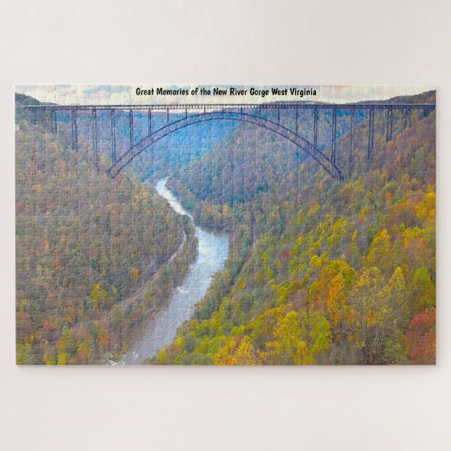 Wir Liebe New River Gorge West Virginia. Jigsaw Pu Puzzle (Horizontal)