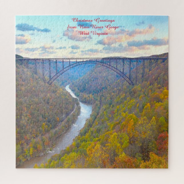 Wir Liebe New River Gorge West Virginia. Puzzle (Vertikal)