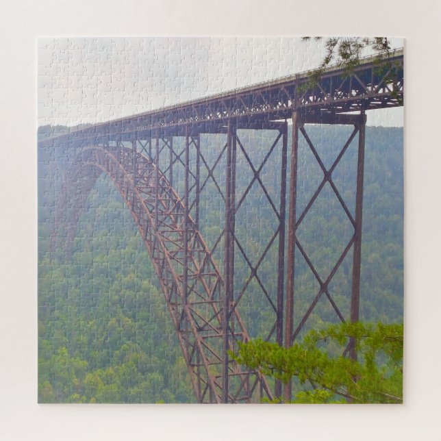 Wir Liebe New Rivers Gorge West Virginia. Puzzle (Vertikal)