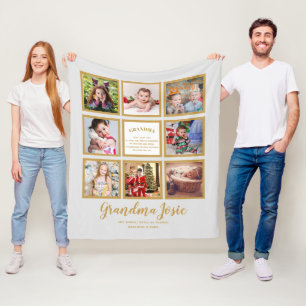 Wir Liebe Oma FotoCollage kundenspezifisch Fleecedecke
