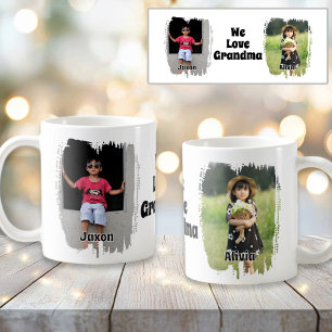 Wir Liebe Oma vollständig anpassbar zwei Foto Kaffeetasse