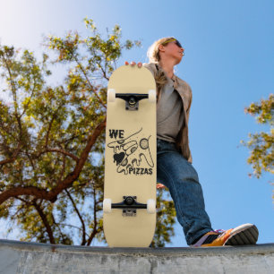 Wir Liebe Pizzas - Pizza Liebe - ASL ILY Obsession Skateboard