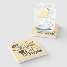 Wir Liebe Pizzas - Pizza Liebe - ASL ILY Obsession Steinuntersetzer